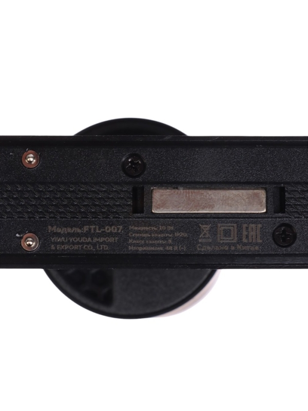 Трековый светильник, серия "Flat" FTL-007, 10Вт, 48В, 3000К, IP20, черный