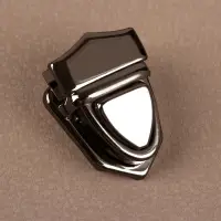 Застёжка для сумки, 3&times;2 см, цвет чёрный никель