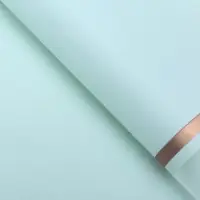 Плёнка для цветов, голубой, матовый, 57&times;57 см