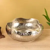 Салатник с волнистыми краями, алюминий 20х20х7,5 см