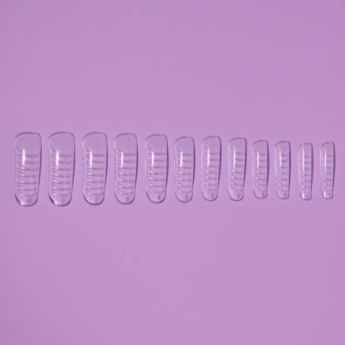 Верхние формы для наращивания, набор 120 шт, форма овал, прозрачные