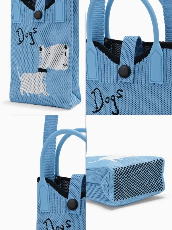 Сумка подр Пес, 12*4*17, отд на кнопке, дл ремень, голубой