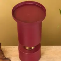 Подсвечник на 1 свечу текстурный "Баклажановый" 10,5х10,5х19 см