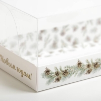 Коробка для десерта &laquo;Snow&raquo;, 26, 2 х 8 х 9,7 см, Новый год