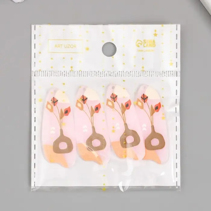 Декор для творчества акрил "Цветы в вазе. Абстракция" 0,2х1,8х4,5 см