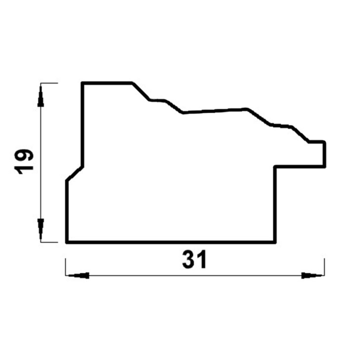 Фоторамка пластик "МИРАМ" 20х30 см, 653162-8 (пластиковый экран)