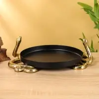 Поднос с бортиками &laquo;Золотая змейка&raquo;, 33&times;24&times;10 см, алюминий, сталь