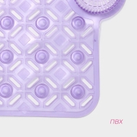 Коврик противоскользящий в ванну на присосках Доляна &laquo;Рельеф&raquo;,37&times;88 см, цвет МИКС