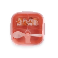 Ланч-бокс с клапаном, 3 секции, "Котята", 14 х 14 х 5 см