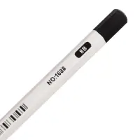 Карандаш угольный чёрный 8 В, корпус белый