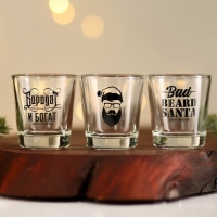 Новый год. Набор рюмок подарочный &laquo;Будь лучшим в новом году&raquo;, 3 шт., 50 мл