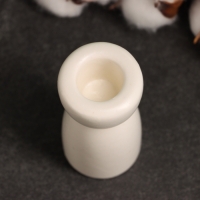 Подсвечник "Лунд" белый глянец, 4х4х8см