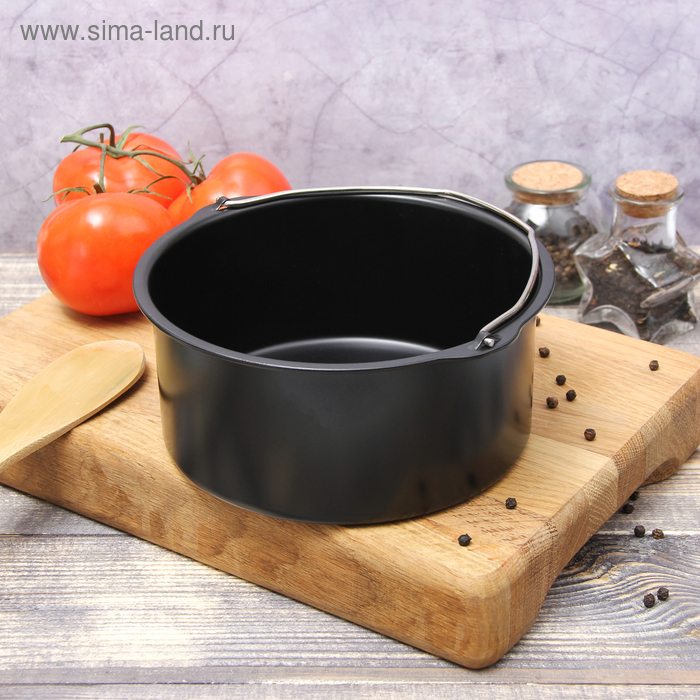 Котелок &laquo;Жаклин&raquo;, 1,2 л, антипригарное покрытие, цвет чёрный