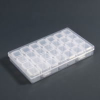 Органайзер для декора, 7 блоков, 4 ячейки, 17,5 &times; 10,5 &times; 2,7 см, цвет прозрачный