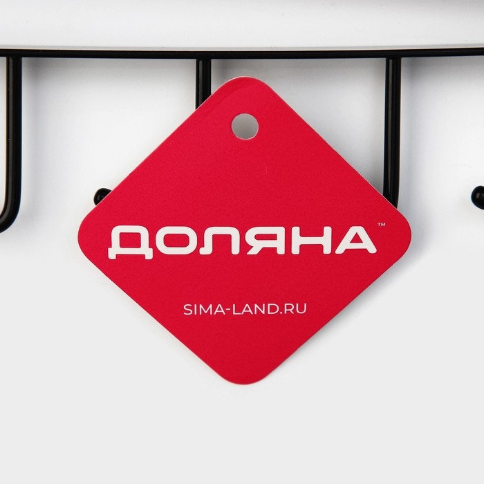 Держатель кухонный подвесной Доляна, на 6 предметов, 1,5&times;26&times;7 см, цвет чёрный