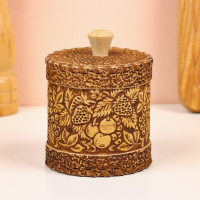 Туес для специй &laquo;Ягоды&raquo;, специи, 8х8х9 см, береста