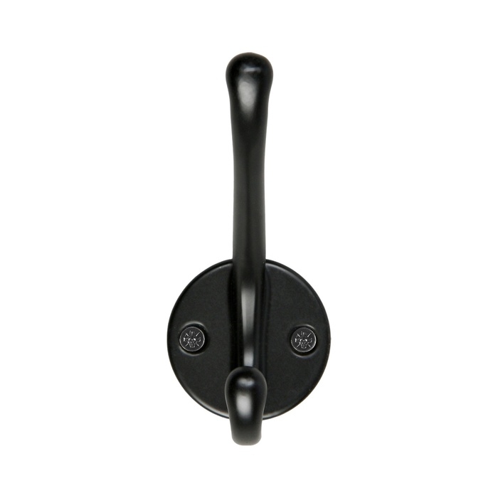 Крючок мебельный CAPPIO LINE, двухрожковый, черный