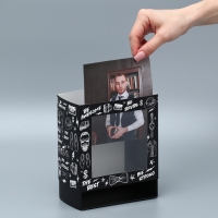 Коробка-фоторамка подарочная складная, упаковка, &laquo;Мужская&raquo;, 14 х 14 х 8 см