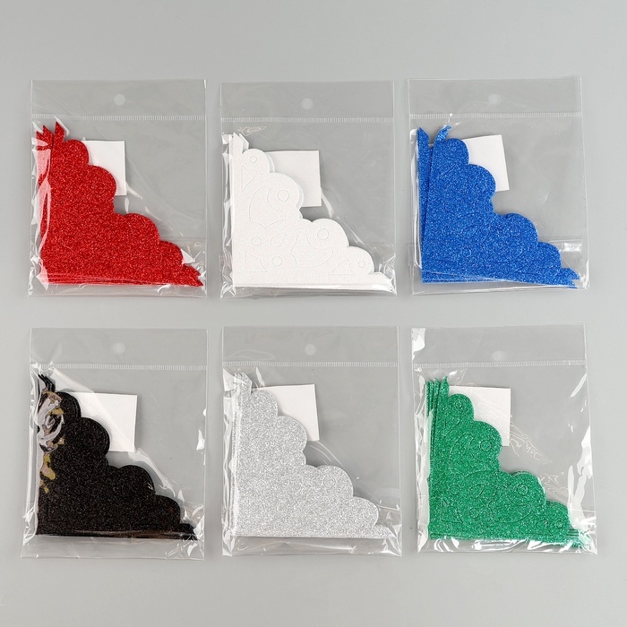 Набор украшений из EVA на клеевой основе "Уголок", 4 шт.  цвет МИКС