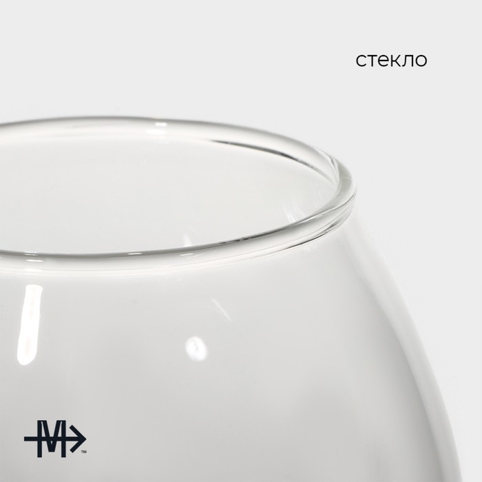 Бокал из стекла с трубочкой для вина Magistro &laquo;Пантера&raquo;, 300 мл