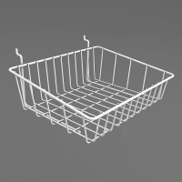 Корзина-полка сетчатая для перфорированной панели ДСП, 300&times;250&times;100 мм, цвет белый