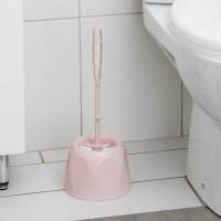 Ёршик для унитаза с подставкой &laquo;Блеск. Стандарт&raquo;, 15&times;15&times;39 см, цвет розовый