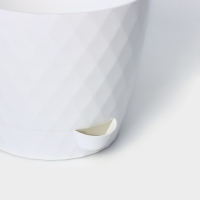 Горшок для цветов с прикорневым поливом &laquo;Румба&raquo;, 1 л, цвет белый