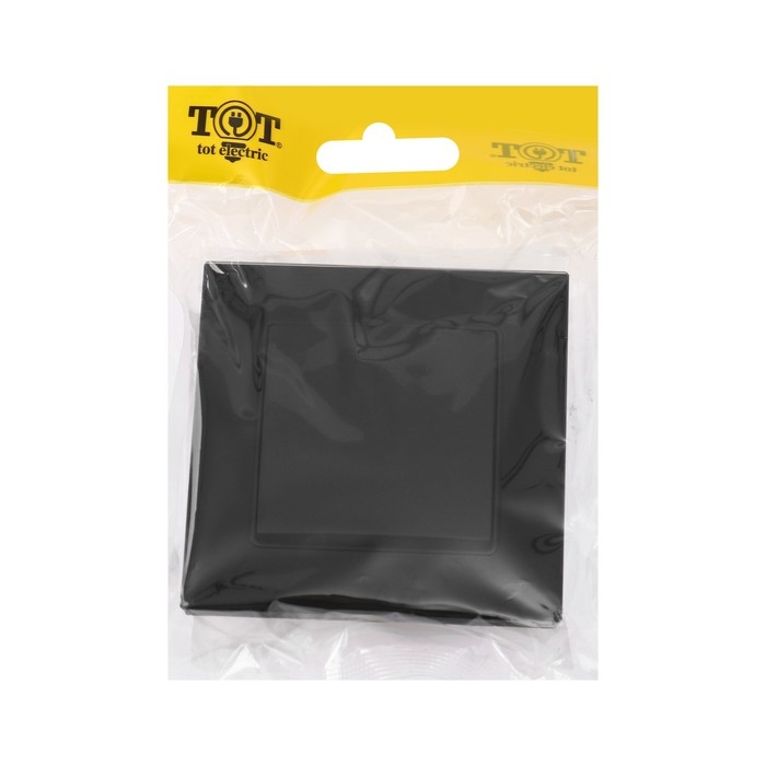 Выключатель проходной TOT Glossy Glass, 10 А, 1 клавиша, скрытый, стекло, черный