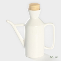 Ёмкости для соусов фарфоровые на подставке из бамбука BellaTenero, 3 предмета: 2 соусника 420 мл, подставка 17&times;7,2&times;17 см, цвет белый