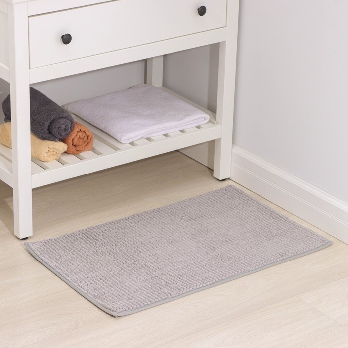 Коврик для дома Доляна &laquo;Букли&raquo;, 50&times;80 см, цвет светло-серый