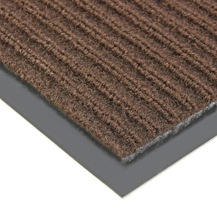 Коврик придверный влаговпитывающий, ребристый, &laquo;Стандарт&raquo;, 80&times;120 см, цвет коричневый