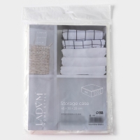 Кофр для хранения вещей LaDо́m, 45&times;30&times;20 см, цвет белый