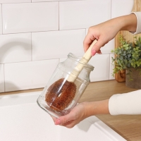 Щётка для чистки посуды Доляна, 8&times;4,5&times;23 см, щетина кокос, деревянная ручка