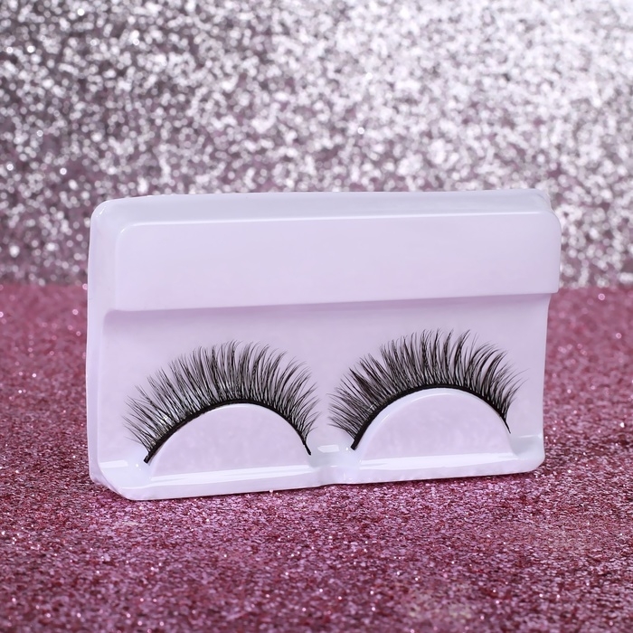 Ресницы накладные &laquo;Взгляд&raquo;, 11 мм, без клея, цвет чёрный