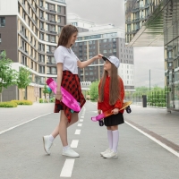 Пенниборд ONLYTOP, 56х15 см, колёса PU 60х45 мм, алюминиевая рама, цвет розовый