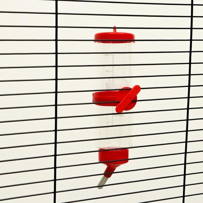 Поилка для грызунов "Пижон", 250 мл, красная