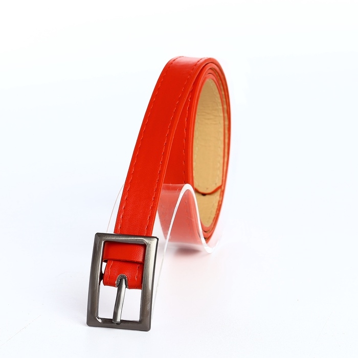 Ремень жен 01-01-03-01 Июнь15, 1,1*0,3*110 см, пряжка т-металл, 1 прокол, красный