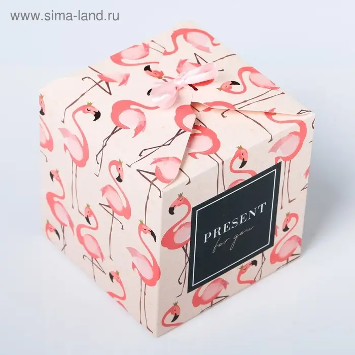 Коробка подарочная складная, упаковка, Present for you, 12 х 12 х 12 см