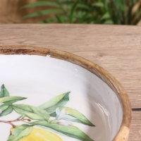 Блюдо "Лимоны" дерево манго 25х25х4,5 см