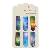 Набор магнитных закладок для книг Calligrata 6 штук, "Вселенная", МИКС