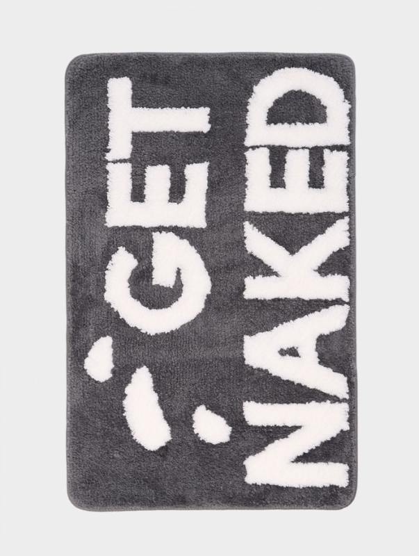 Коврик Доляна Get Naked, 50&times;80 см, микрофибра, темно-серый