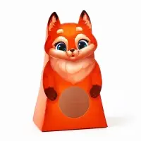 Коробка складная с окном &laquo;Лисичка&raquo;, 9 х 14 х 6 см