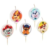 Свеча для торта "С Днем Рождения!", 5 штук, Щенячий патруль