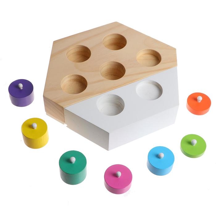 Развивающий набор цилиндров Монтессори, 30 &times; 30 &times; 5 см
