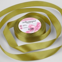 Лента атласная, 20 мм &times; 23 &plusmn; 1 м, цвет тёмно-оливковый №18