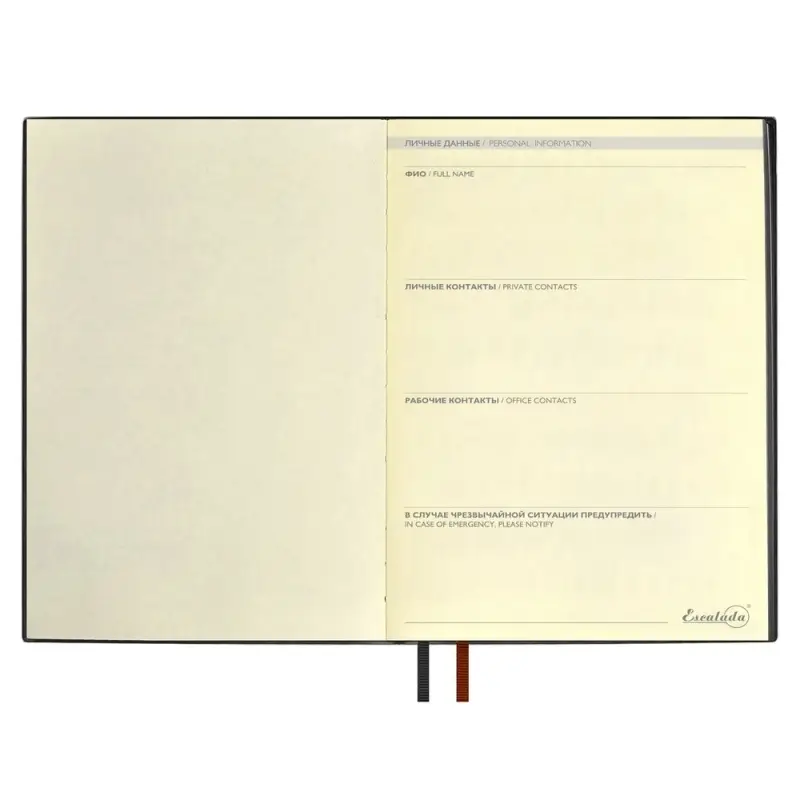 Ежедневник Avila, недатированный, черный