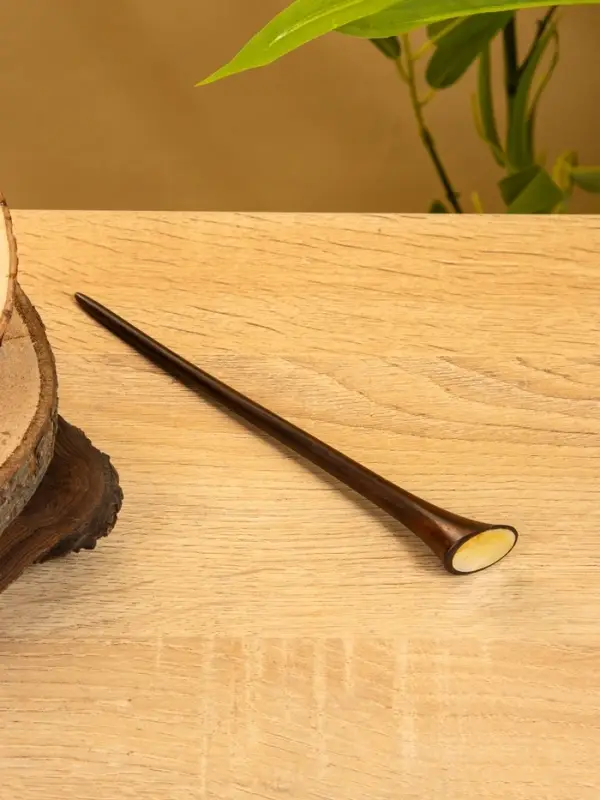 Заколка для волос, дерево Соно, ракушка, 20 см, цв. чёрный