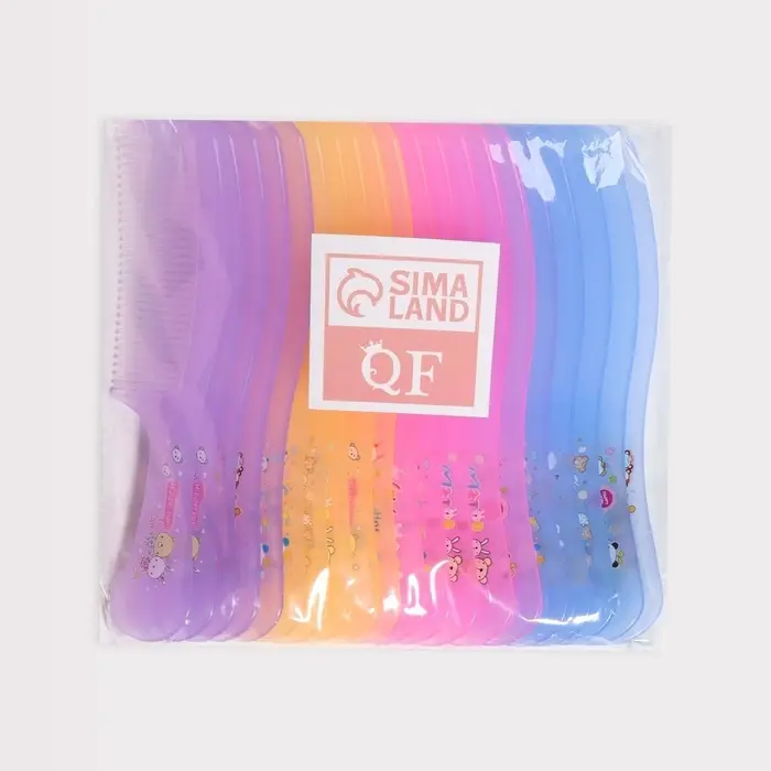 Расчёска с ручкой, 16&times;3.5(&plusmn;1) см, фасовка 20 шт., МИКС