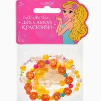 Браслет детский &laquo;Выбражулька&raquo;, 3 шт. набор, фрукты, цветной