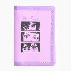 Кошелёк детский на липучке &laquo;Комиксы&raquo;, сиреневый цвет